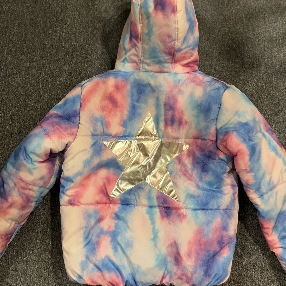 Kids Tie-Dye winter Jacket with Silver Star